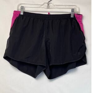 North Face Women's Running Shorts - Black/Pink - Size Large Athleisure Casual